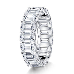 Sterling Silver Ring with High Carbon Diamond Simulant
