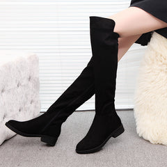 Women's Over The Knee Flat High Tube Boots