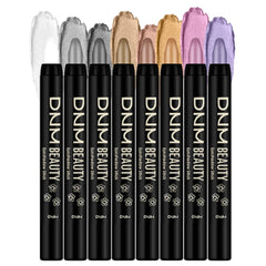 VolksRose 8 Colors Eyeshadow Shimmer Stick Highlighter Eye Shadow Stick Set Colorful Eyeshadow Pencil Crayon Creamy Waterproof Pearly Sparkle Glitter Cream Stick Pen EyeLiner Makeup for Women