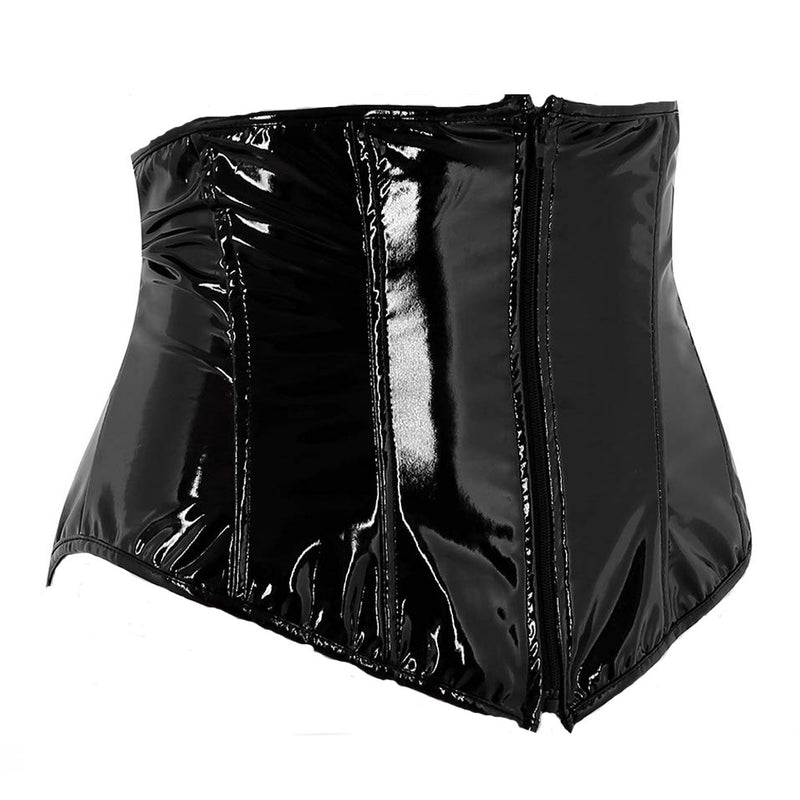 Sexy Short PU Leather Waist Clip Corset for Women
