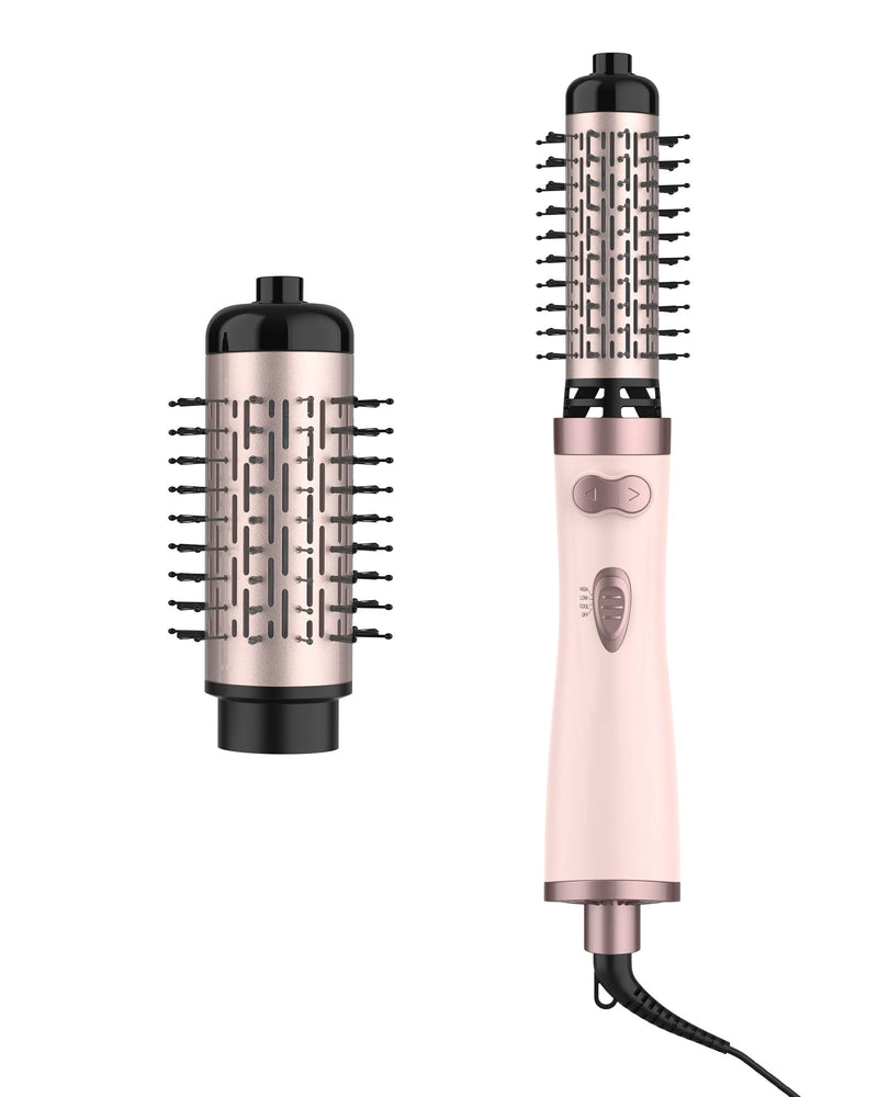 ANWA Rotating Hair Dryer Brush 4-in-1 Hot Air Styler and Rotating Brush Rotating Blow Dryer Brush with 2 Detachable Brushes(1.5