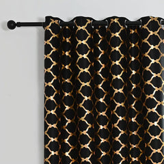 Bronzing Black Curtain Panel for Home Decor and Blackout